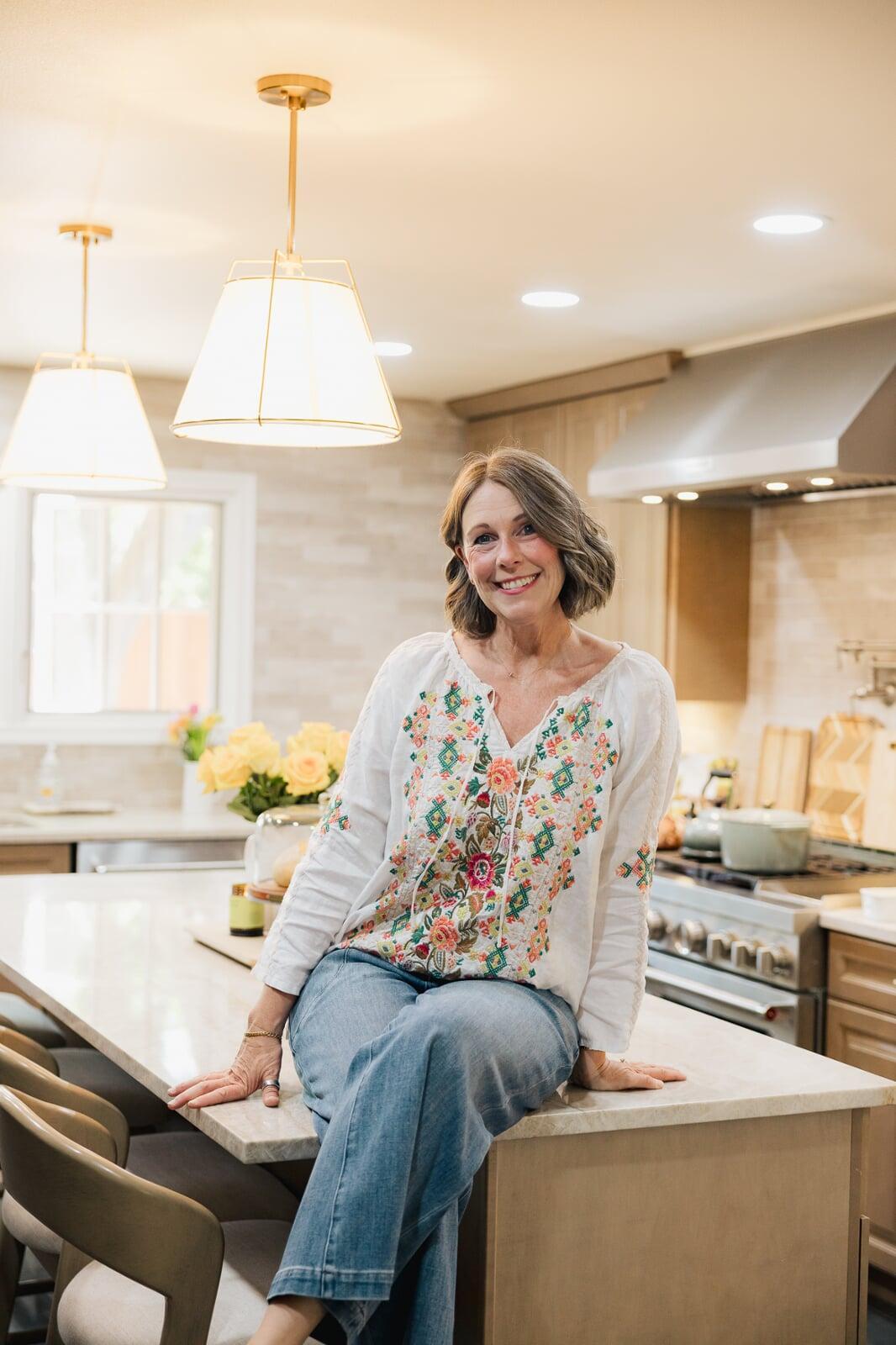 Picture of Lyndi Klein in the kitchen.